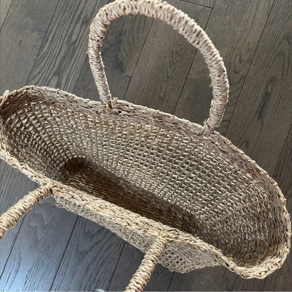 Natural Woven Tote Bag - Picture 4 of 5